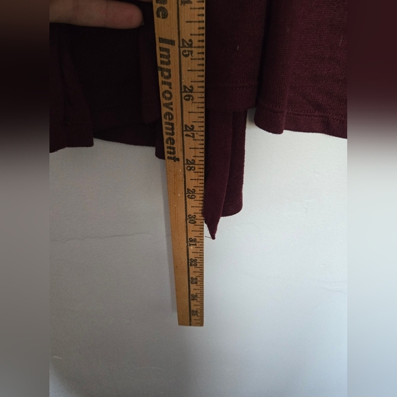 Burgundy Lightweight Long Sleeve Cardigan - Picture 6 of 6